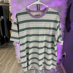 Supreme Tee Heather Stripe Purple 