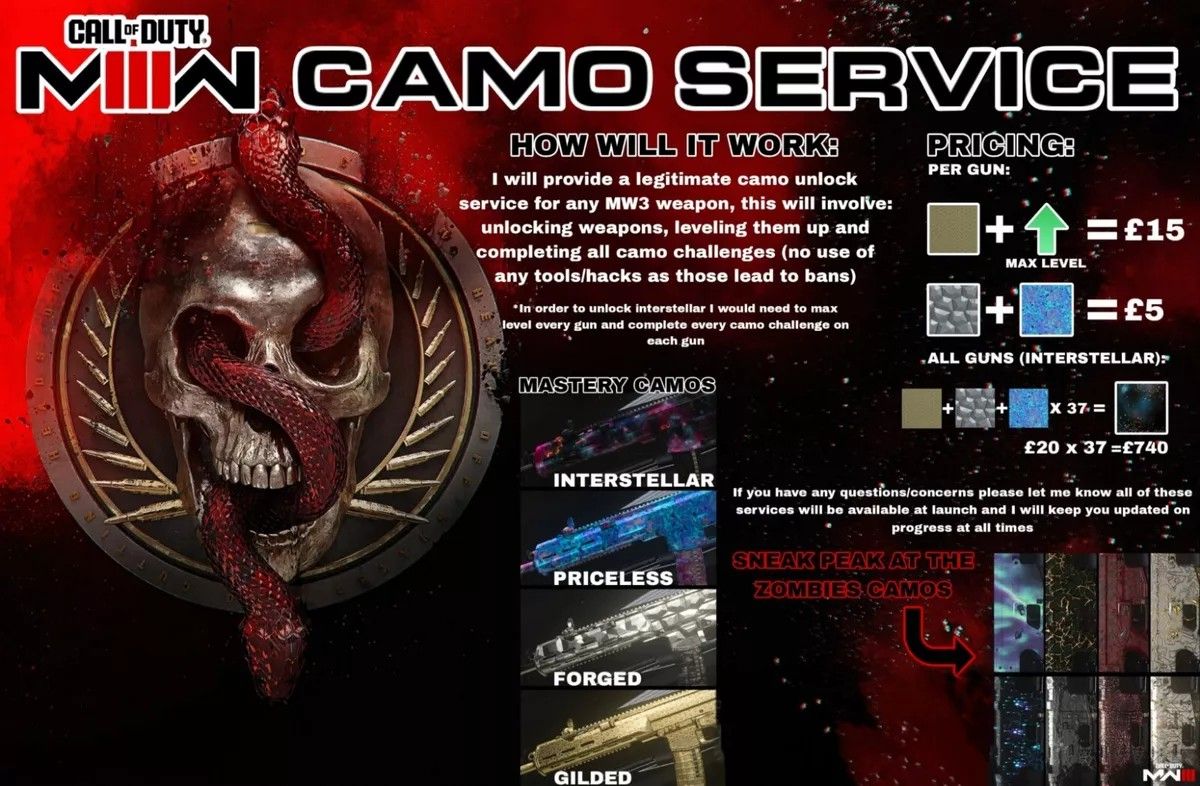 5 Camos Of Chioce