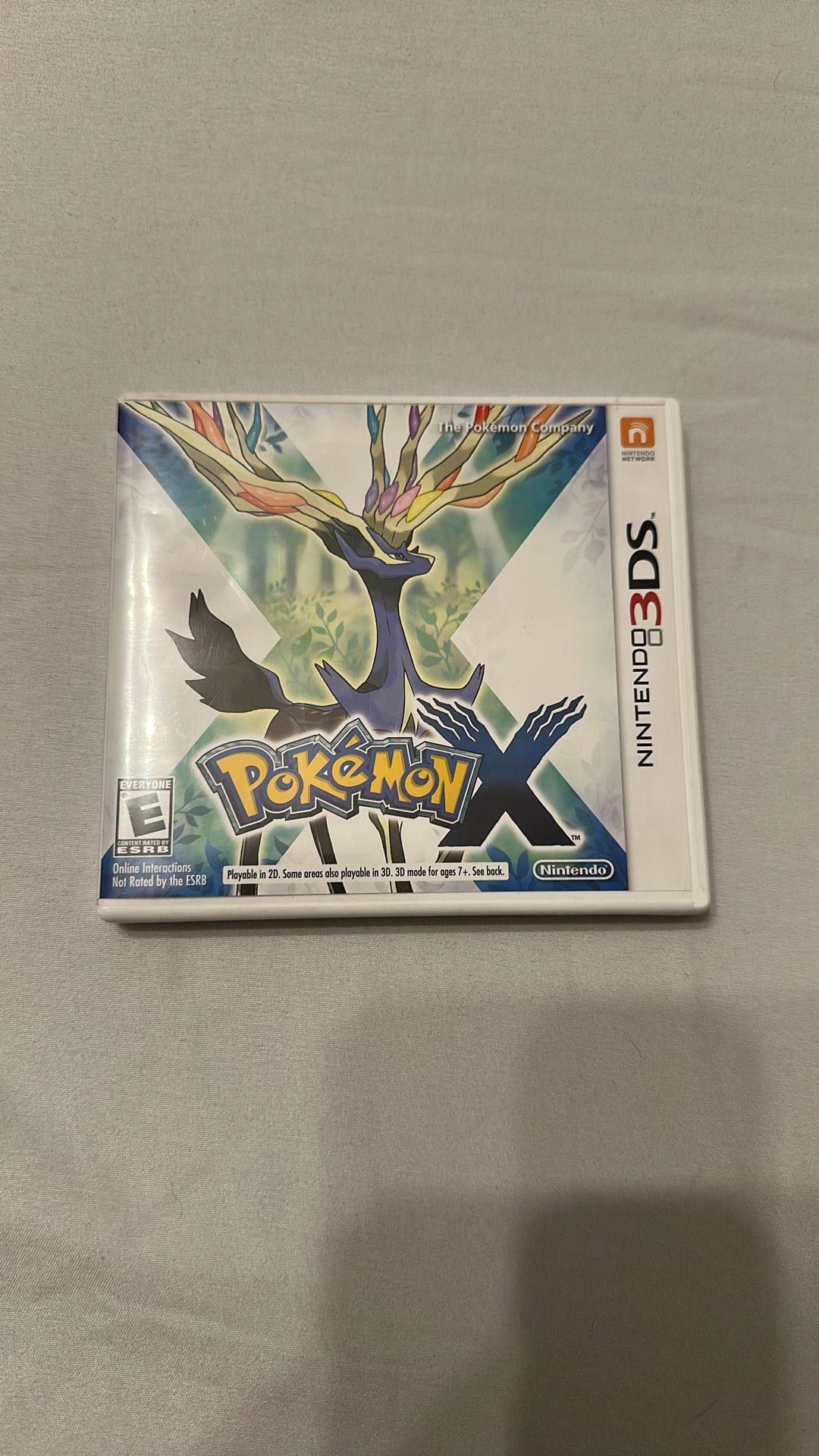 Pokemon X Nintendo 3DS Case & Manual *NO GAME*