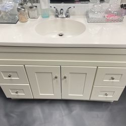 Like New Bathroom Vanity with Sink & Faucet