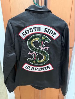 Riverdale Jacket South Side Serpents Biker Jacket Womens Faux Leather Medium