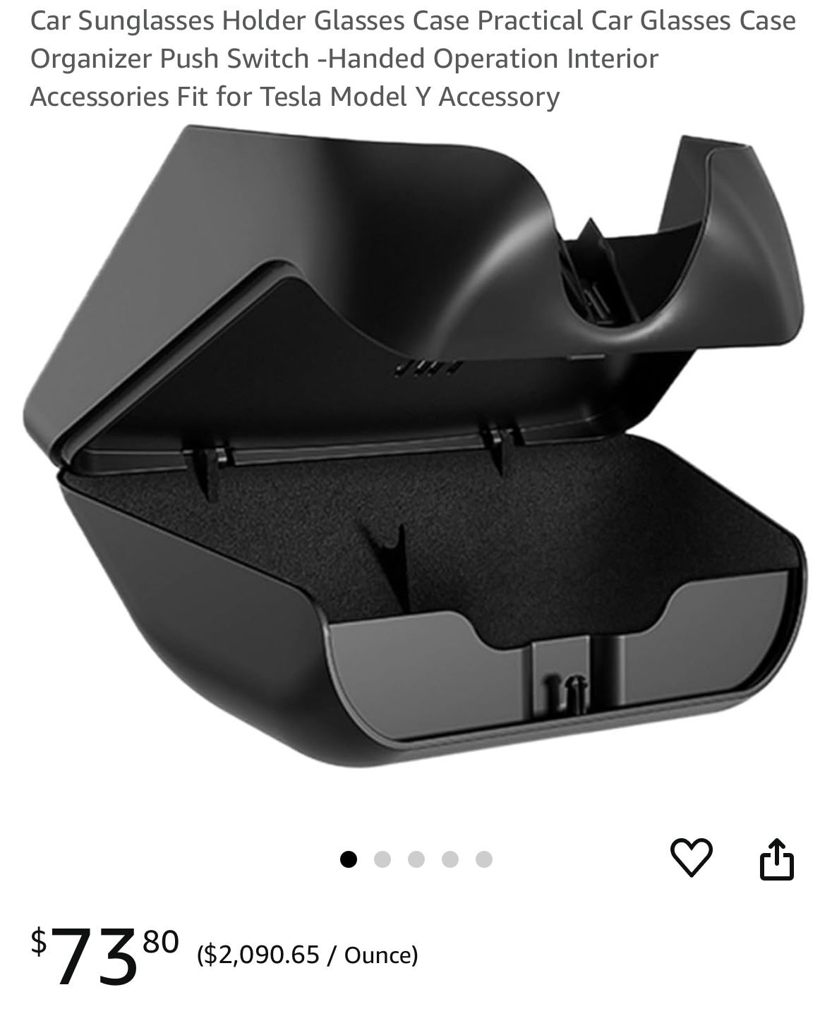 Tesla Model 3/Y SunGlass Case Holder