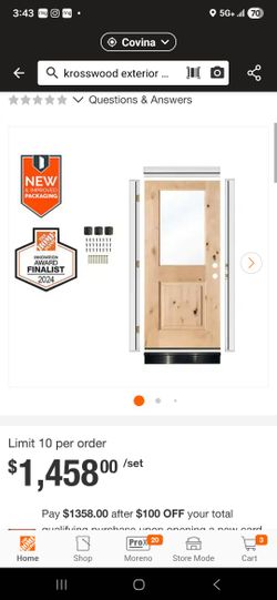 36x80 HARDWOOD FRONT DOOR