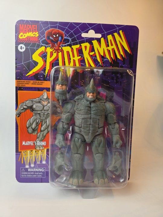 Marvel Legends Spider-Man Retro Series Marvel's Rhino Huge 8.5" NEW 