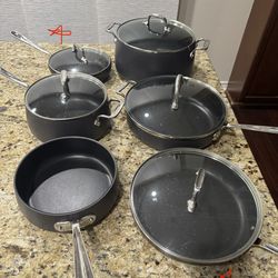 All-Clad Ha1™ 10 Piece Hard-Anodized Aluminum Non Stick Cookware Pan Set by All-Clad