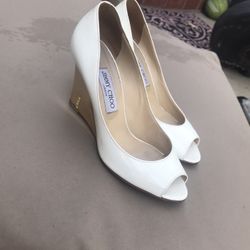 Jimmy Choo Sexy High Mirrored Wedges 