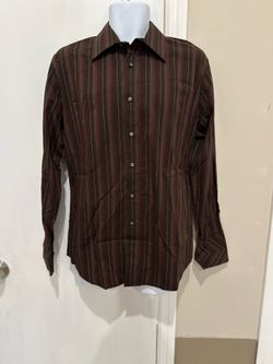 Utility Men’s Long Sleeves Striped Button Down Shirt Size M