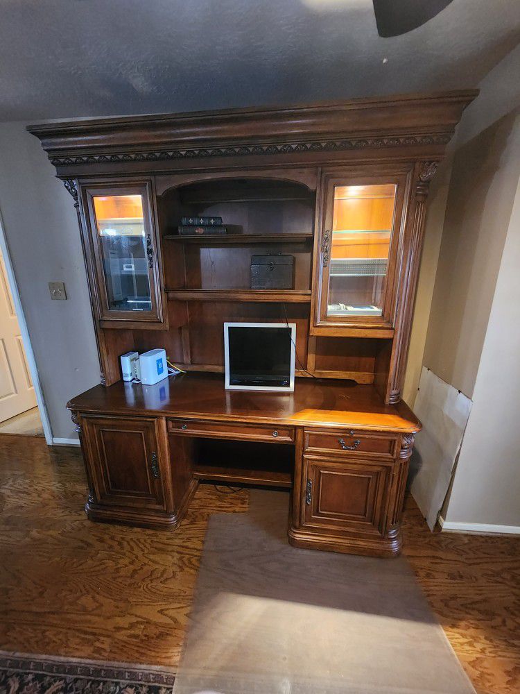 Desk And Hutch By Hooker Furniture. And Filing Cabinet.