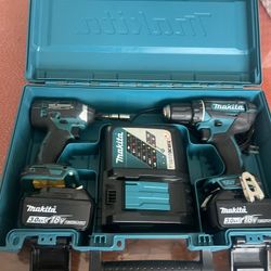 Makita LXT 2 Drills 1 Charger 1 Case 2 Batteries 