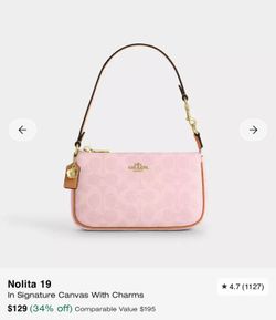 Powder pink Coach Nolita