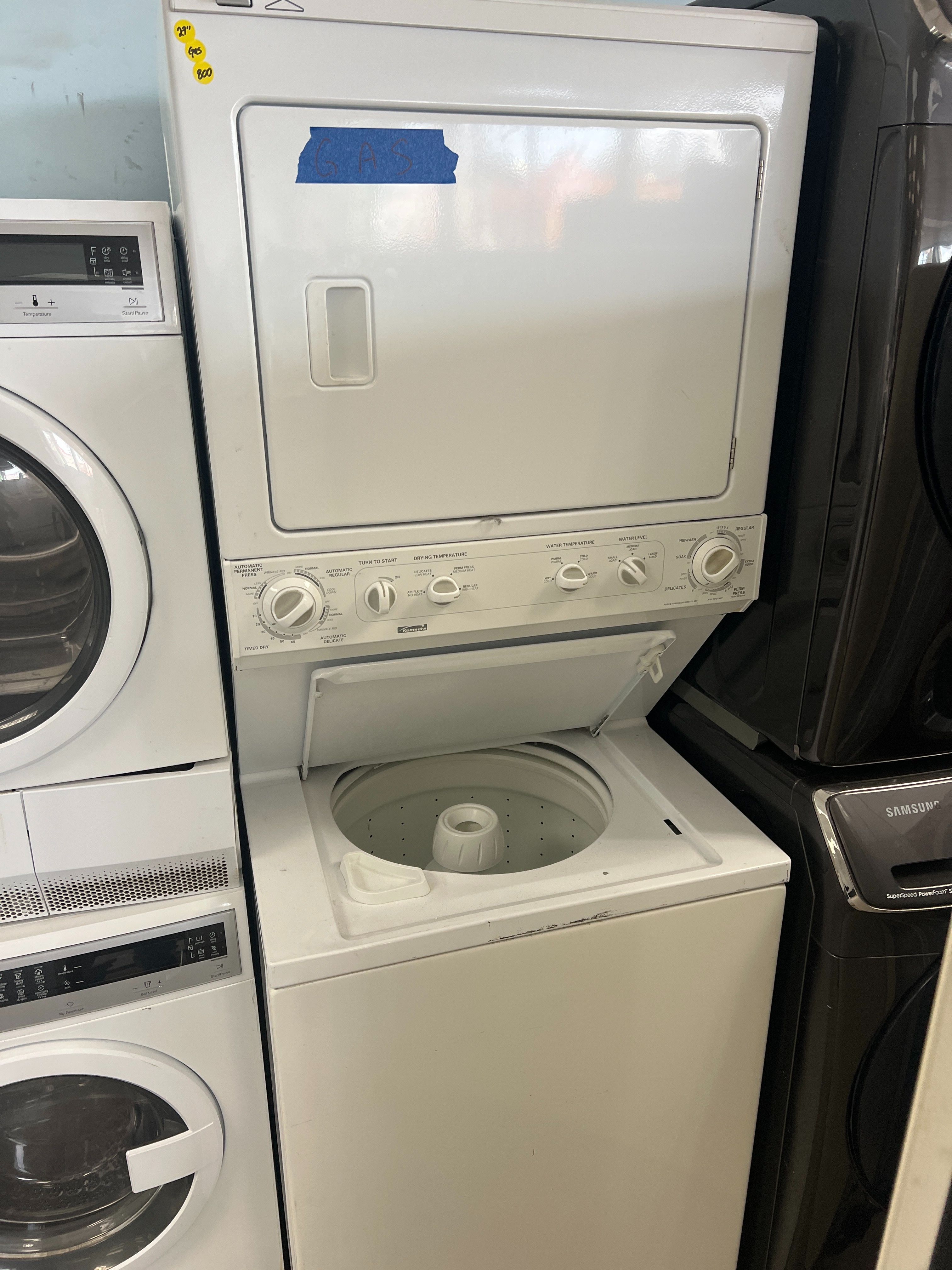 Kenmore full size GAS stackable washer and dryer combo -free delivery