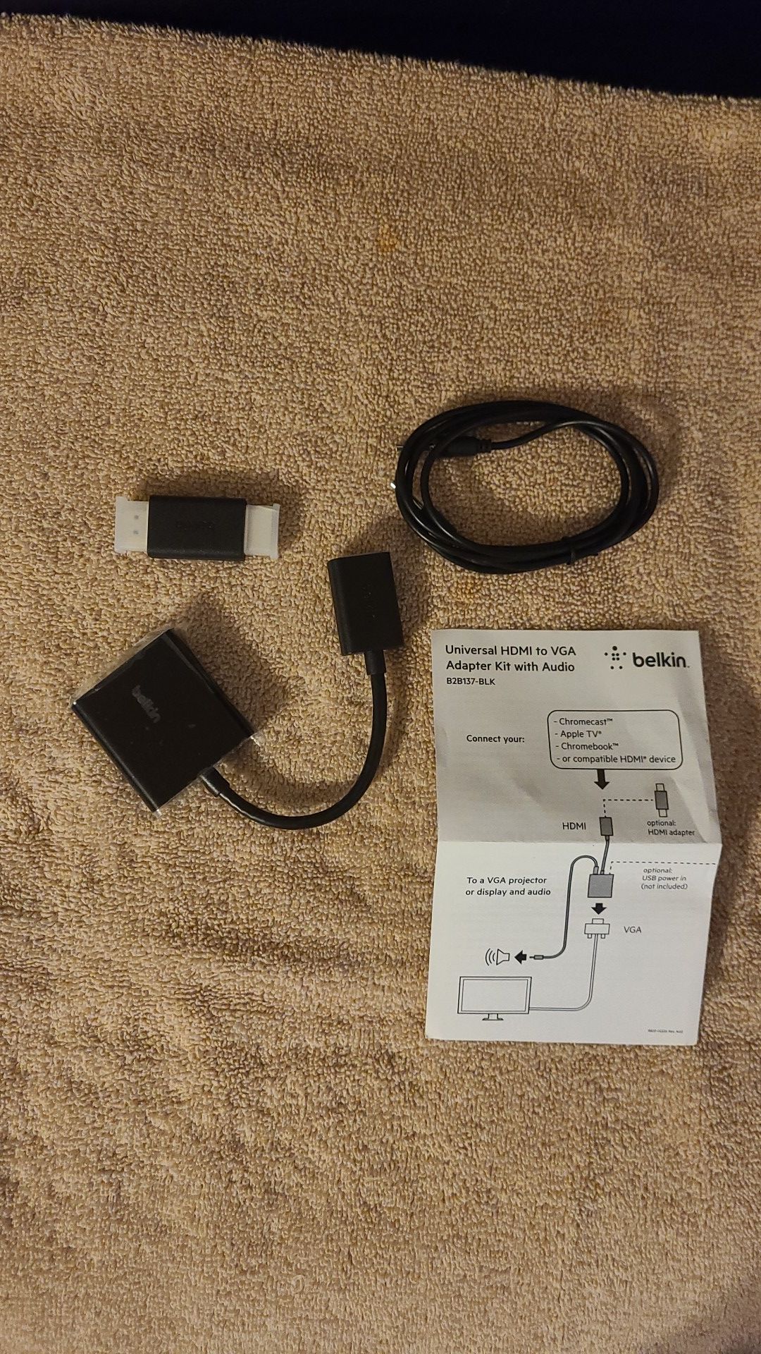 Brand new Belkin universal hdmi to vga adapter kit with audio