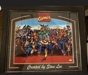Custom Framed Marvel Comics Stan Lee Signed Autographed poster print x-men iron man avengers
