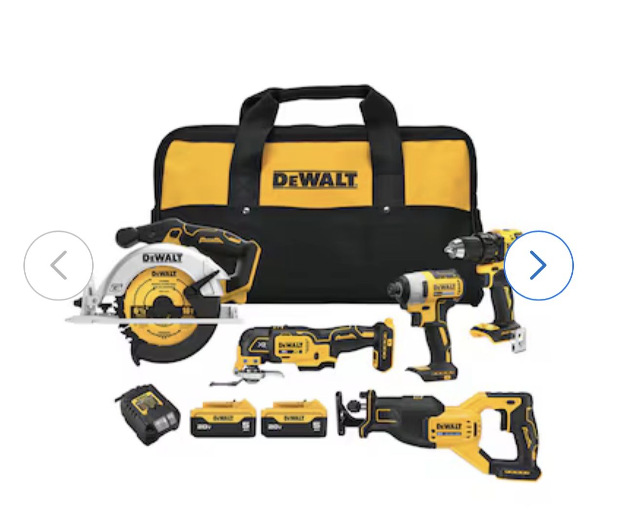 NEW - DEWALT 20V MAX 5-TOOL COMBO KIT