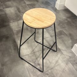Wood And Metal Stool