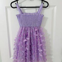 SHEIN Whimsical Purple Butterfly Dress – Size 130 (6-7Y)