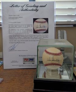 Vin Scully signed Baseball PSA Authentication