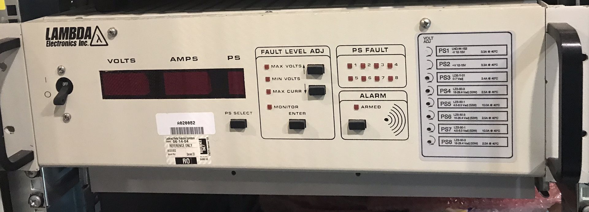 Lambda 8 output adjustable power supply