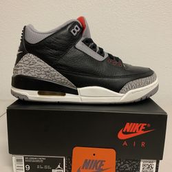 Jordan Retro 3 Black Cement Sz 9 