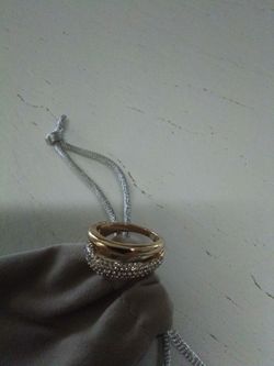 Beautiful 2 Ring Gold Diamond Band