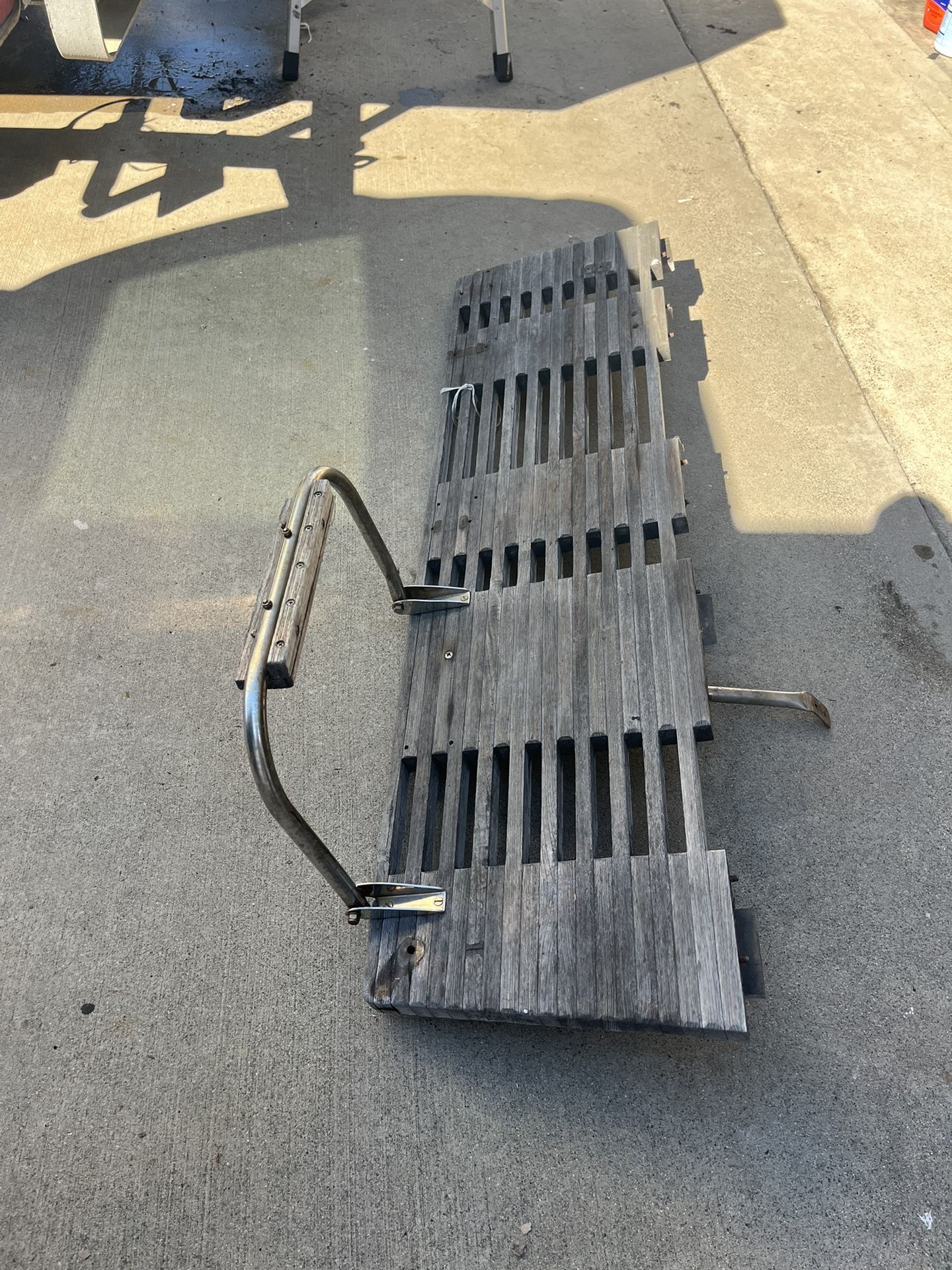 Swim Step Swim platform Teak with ladder