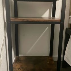 Side Table  Nightstand Rustic Brown