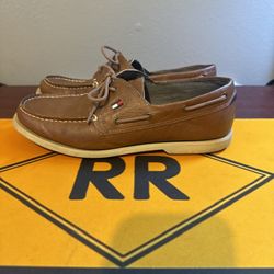 Tommy Hilfiger Boat Shoes For Men's Moccasins - Brown- Size 10