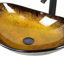 All New Boas Shaped Bathroom  Artist Glass Vessel Sink Shaped
