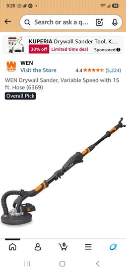 WEN Variable Speed Drywall Sander with Hose