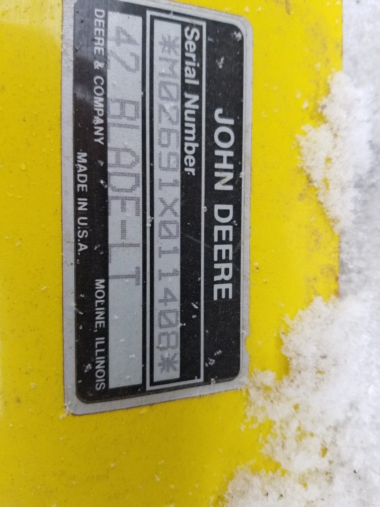 John Deere Snow Plow Blade