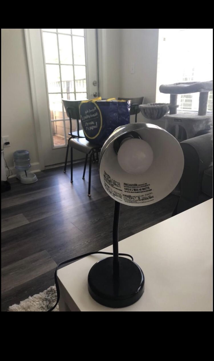 Black Desk Lamp (includes light bulb)