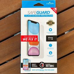 New Liquipel Safeguard Glass Screen Protector for iPhone 11 or Xr