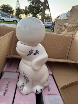 Ceramic dog lamp