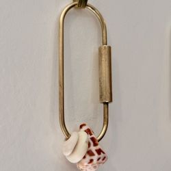 Brass Key Ring With Shells From Maui
