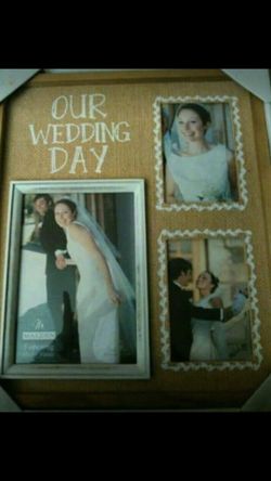 Our wedding day frame