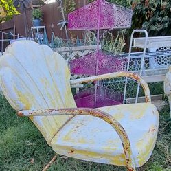 1950s Mid-century Iron MOTEL CHAIR