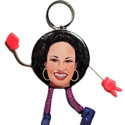 SELENA QUINTANILLA FIGURE KEYCHAIN 2.25 ART DRAWING DOLL