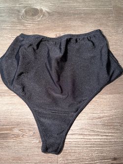 Black High-Waist Bikini Bottom