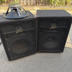 Pair Peavey 118 International Series III Subwoofers w/ Eminence 18” 8Ω