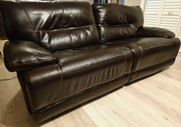 Leather Recliner Sofa