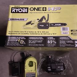 Ryobi Hp 10” Chainsaw 18v With 4ah Batt And Charger New $200 In N Lakeland 