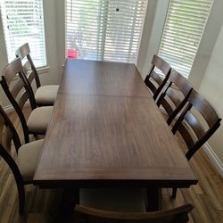 Dining Table 42" By 90" With 8 Chairs