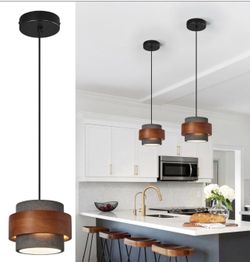 Modern Cement Pendant Light Fixture,Concrete Pendant Lights With Wood Accent
