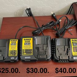 Dewalt Charges New $25-$30-$40