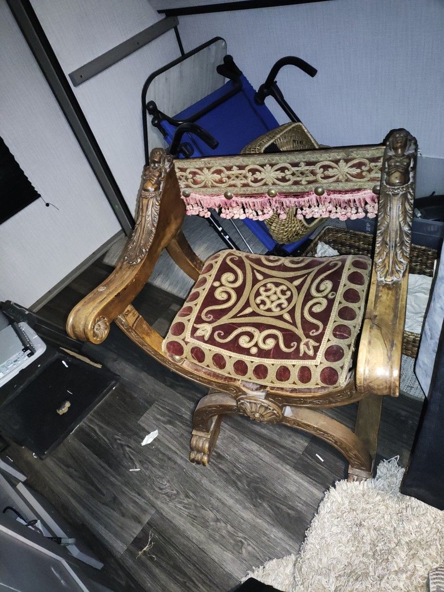 Antique Chair One Of A Kind In A Way Beautiful Original Hand Carved