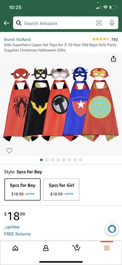 Kids Super Hero Cape Set