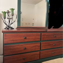 Makeup dresser Drawers and mirror and two bed side tables 