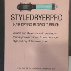 Calista Style Dryer Pro Hair Drying Blowout Brush(Blue Agave) 2”