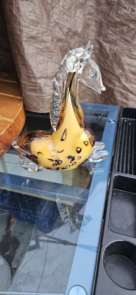 Vintage Beautiful Murano Glass Giraffe Figurine