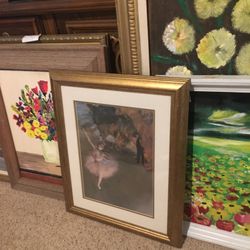 Paintings, original and copies oils and acrylics